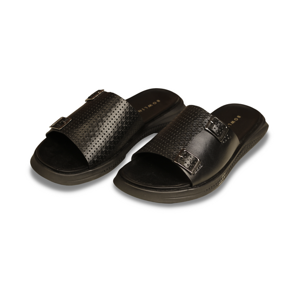URBAN DOUBLE MONK STRAP LEATHER SANDALS