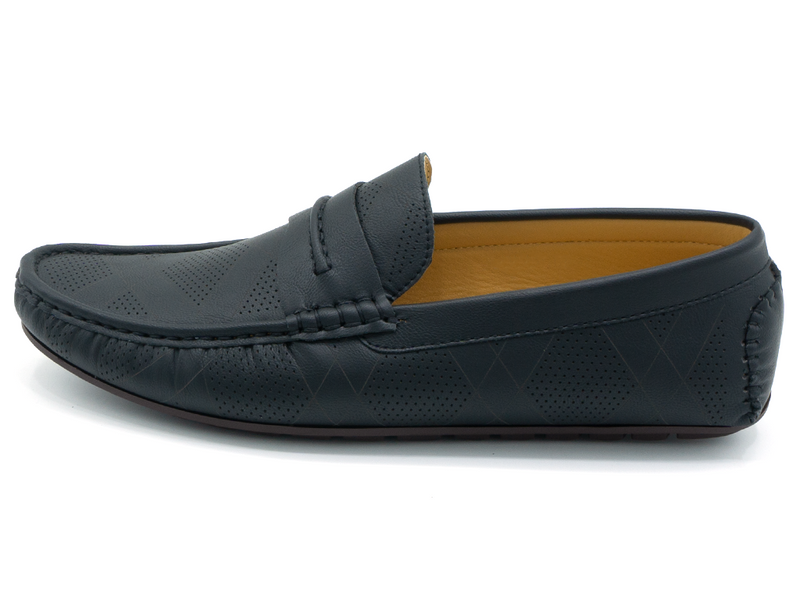 PERFORATED STRAPPED LOAFERS