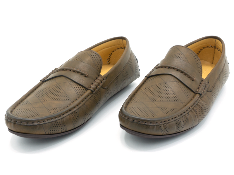 PERFORATED STRAPPED LOAFERS