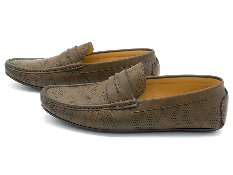 PERFORATED STRAPPED LOAFERS