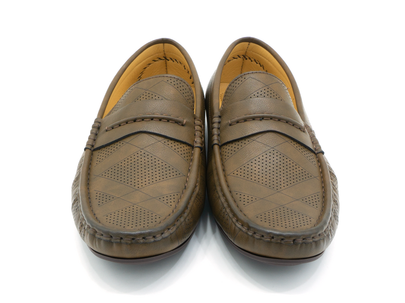 PERFORATED STRAPPED LOAFERS