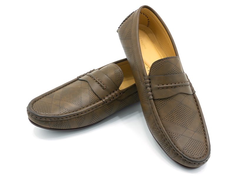 PERFORATED STRAPPED LOAFERS