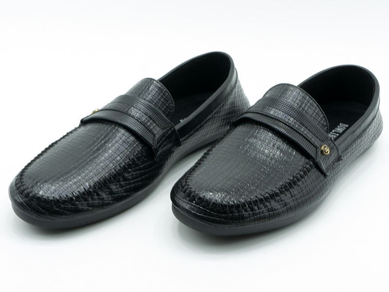 STRAPPED TEXTURED LOAFERS