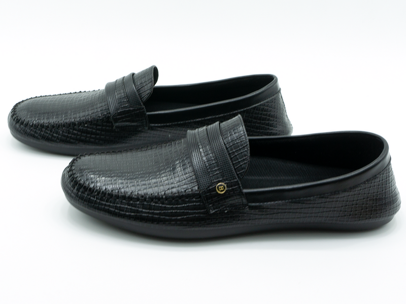 STRAPPED TEXTURED LOAFERS