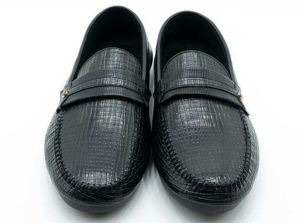 STRAPPED TEXTURED LOAFERS