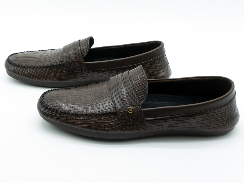 STRAPPED TEXTURED LOAFERS