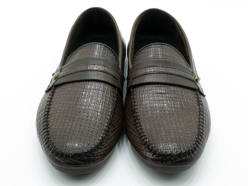 STRAPPED TEXTURED LOAFERS