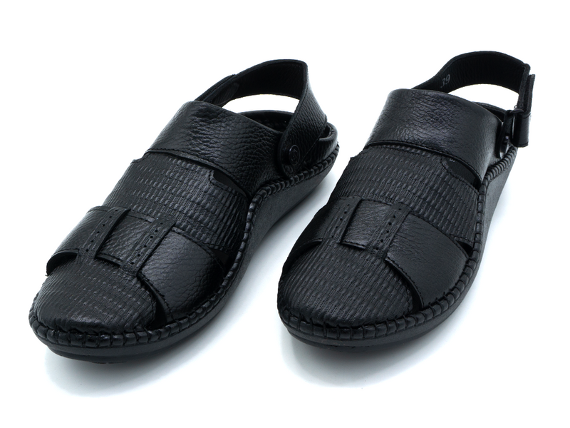 SLING BACK LEATHER SANDALS