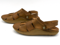 SLING BACK LEATHER SANDALS