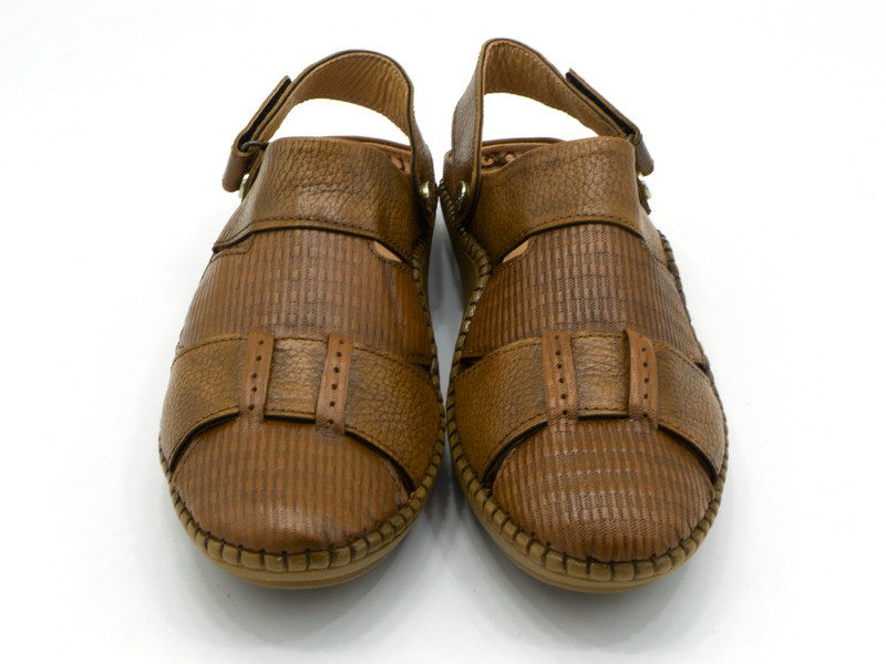 SLING BACK LEATHER SANDALS