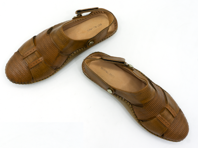 SLING BACK LEATHER SANDALS