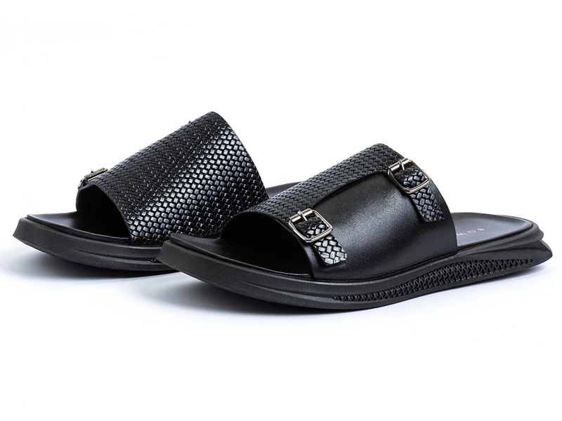 URBAN MONK STRAP LEATHER SANDALS