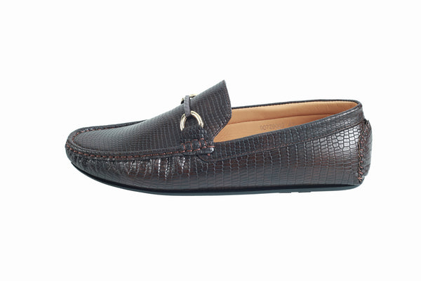 Textured Buckled Loafers